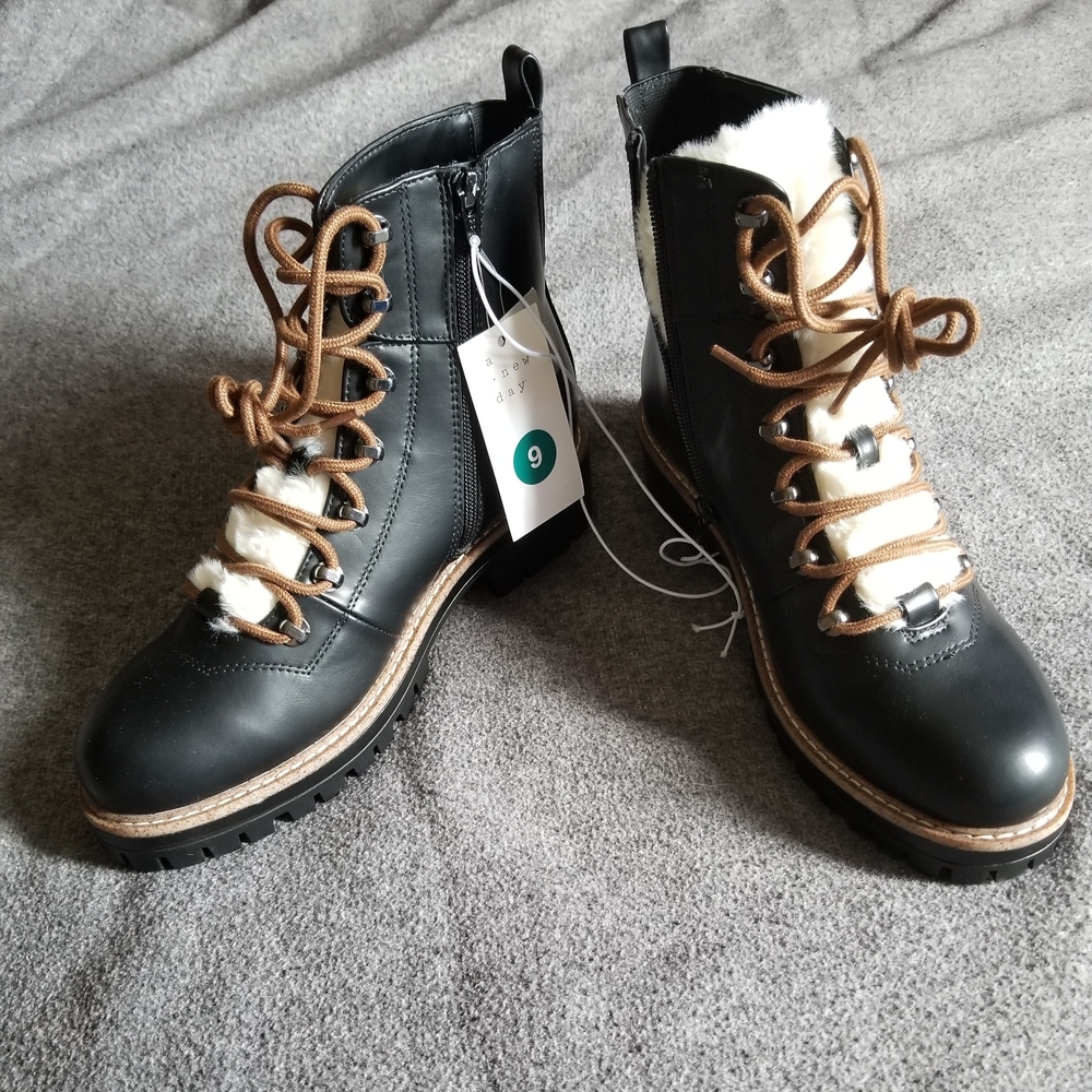 Kohl's Black Combat Or Winter Boots